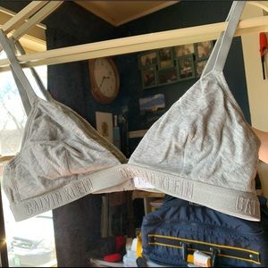Light grey Calvin Klein bralette